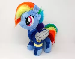 Size: 1500x1184 | Tagged: safe, artist:hipsterowlet, derpibooru import, rainbow dash, pony, the cutie re-mark, alternate timeline, apocalypse dash, crystal war timeline, irl, photo, plushie, solo