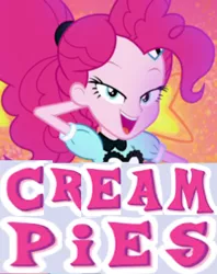 Size: 714x902 | Tagged: suggestive, derpibooru import, edit, edited screencap, screencap, pinkie pie, coinky-dink world, eqg summertime shorts, equestria girls, caption, cropped, expand dong, exploitable meme, female, image macro, meme, server pinkie pie, solo