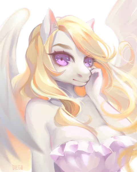 Size: 1200x1500 | Tagged: anthro, artist needed, breasts, cleavage, derpibooru import, female, oc, oc:storm shield, pegasus, simple background, solo, solo female, suggestive, unofficial characters only, white background