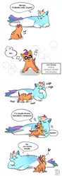 Size: 672x1917 | Tagged: artist:dusty-munji, cat, catified, comic, cute, cutealoo, cyrillic, derpibooru import, edit, heart, rainbow dash, russian, safe, scootaloo, simple background, species swap, translation, white background