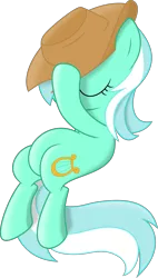 Size: 3719x6556 | Tagged: safe, artist:kopcap94, derpibooru import, lyra heartstrings, pony, .svg available, cowboy hat, female, hat, high res, mare, meme, simple background, sitting, sitting lyra, solo, transparent background, vector