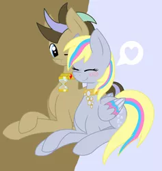 Size: 1984x2096 | Tagged: safe, artist:fluttershy918, derpibooru import, derpy hooves, doctor whooves, time turner, alternate universe, base used, doctorderpy, female, male, prone, rainbow power, rainbow power-ified, shipping, straight