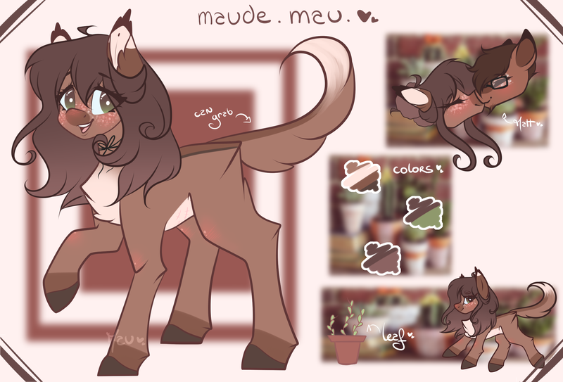 Size: 2170x1474 | Tagged: safe, artist:mauuwde, derpibooru import, oc, oc:matt, oc:maude, unofficial characters only, earth pony, pony, blushing, chest fluff, female, glasses, kissing, mare, redesign, reference sheet