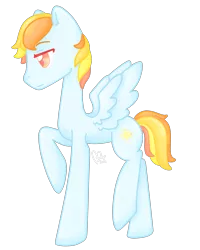 Size: 4000x5000 | Tagged: safe, artist:cupig, derpibooru import, oc, oc:solar glory, unofficial characters only, pegasus, pony, absurd resolution, colored pupils, male, offspring, parent:rainbow dash, parent:soarin', parents:soarindash, simple background, solo, stallion, transparent background