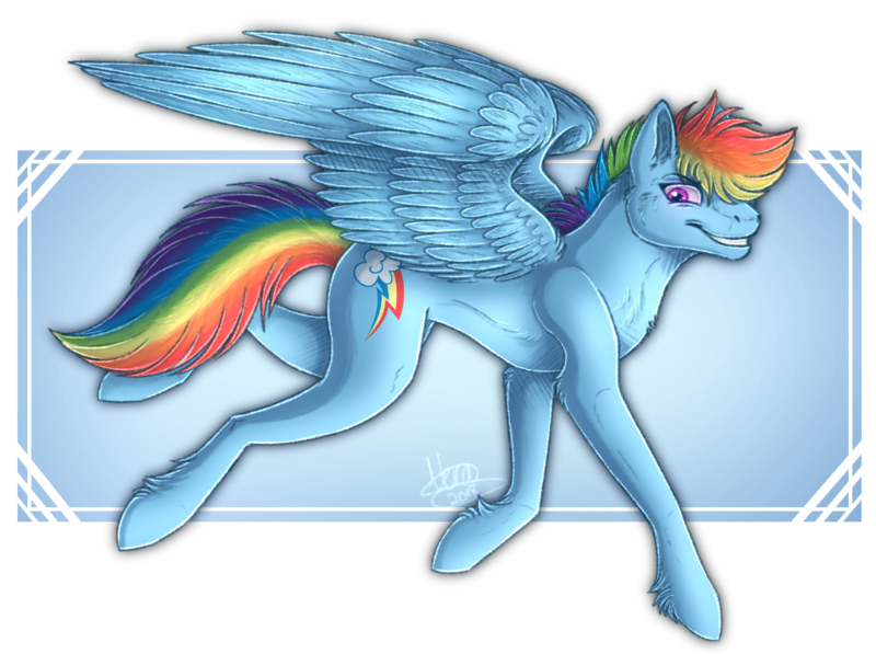 Size: 1147x856 | Tagged: safe, artist:nerakie, derpibooru import, rainbow dash, pegasus, pony, abstract background, alternate hairstyle, cutie mark, female, grin, mare, simple background, smiling, solo, spread wings, transparent background, wings