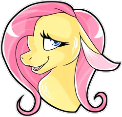 Size: 3350x3214 | Tagged: safe, artist:draikinator, derpibooru import, fluttershy, pony, bust, female, floppy ears, looking at you, mare, open mouth, simple background, solo, transparent background
