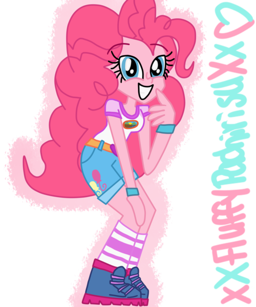 Size: 1024x1229 | Tagged: safe, artist:xxfluffypachirisuxx, derpibooru import, pinkie pie, equestria girls, legend of everfree, simple background, solo, transparent background