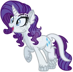Size: 1024x1001 | Tagged: safe, artist:bezziie, derpibooru import, rarity, pony, alternate design, base used, fluffy, simple background, solo, transparent background, watermark