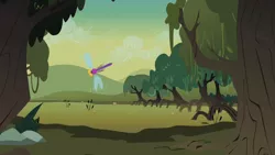 Size: 1280x720 | Tagged: derpibooru import, dragonfly, feeling pinkie keen, froggy bottom bog, insect, no pony, safe, scenery, screencap, swamp