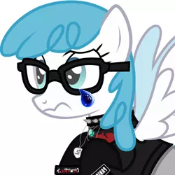 Size: 500x500 | Tagged: safe, derpibooru import, lightning bolt, white lightning, pegasus, pony, choker, clandestine industries, clothes, confused, crying, emo, exploitable bolt, fall out boy, female, fingerless gloves, flying, glasses, gloves, jewelry, mare, minecraft, my chemical romance, necklace, panic! at the disco, pants, profile picture, recolor, shirt, simple background, socks, solo, spiked choker, spread wings, t-shirt, undershirt, white background, wings, wristband