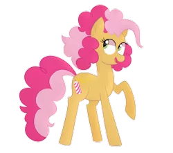 Size: 1024x904 | Tagged: safe, artist:ashidaii, derpibooru import, oc, oc:silly string, earth pony, pony, female, mare, offspring, parent:cheese sandwich, parent:pinkie pie, parents:cheesepie, simple background, solo, transparent background
