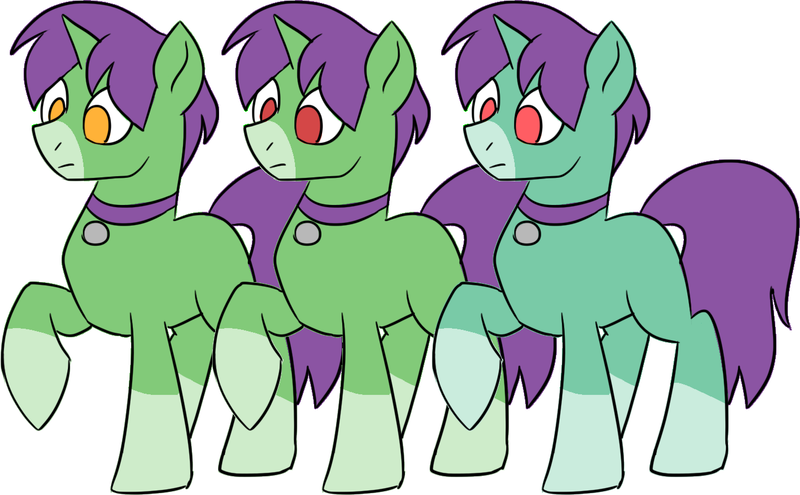 Size: 1391x860 | Tagged: artist needed, safe, derpibooru import, oc, oc:crescent star, unofficial characters only, changeling, crystal pony, pony, unicorn, collar, crystal unicorn, glasses, male, stallion