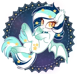 Size: 2301x2238 | Tagged: safe, artist:hawthornss, derpibooru import, oc, oc:wistful galaxy, unofficial characters only, bat pony, bat pony oc, blushing, cute, cute little fangs, ear fluff, fangs, hoof fluff, looking at you, simple background, smiling, transparent background, underhoof