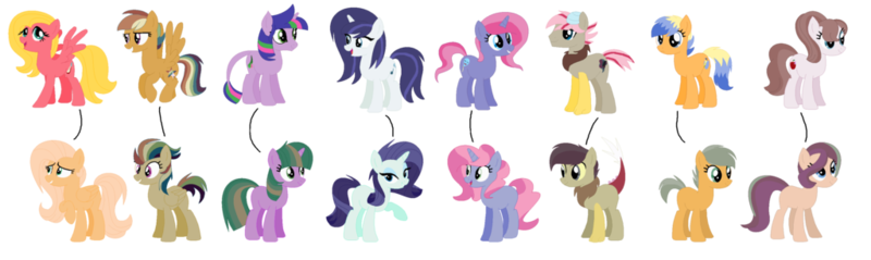 Size: 1024x306 | Tagged: safe, artist:leanne264, derpibooru import, oc, oc:apple shine, oc:darkshy, oc:happy balloon, oc:magic spike, oc:melody crystal, oc:star dash, oc:sweet apple, oc:tunder apple, unofficial characters only, dracony, earth pony, hybrid, pegasus, pony, unicorn, base used, female, interspecies offspring, male, mare, next generation, offspring, parent:applejack, parent:big macintosh, parent:caramel, parent:coloratura, parent:discord, parent:flash sentry, parent:fluttershy, parent:pinkie pie, parent:pokey pierce, parent:quibble pants, parent:rainbow dash, parent:rarity, parent:spike, parent:starlight glimmer, parent:twilight sparkle, parents:discoshy, parents:flashjack, parents:fluttermac, parents:glimmel, parents:pokeypie, parents:quibbledash, parents:rarararara, parents:twispike, redesign, simple background, transparent background