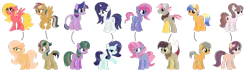 Size: 1024x306 | Tagged: safe, artist:leanne264, derpibooru import, oc, oc:apple shine, oc:darkshy, oc:happy balloon, oc:magic spike, oc:melody crystal, oc:star dash, oc:sweet apple, oc:tunder apple, unofficial characters only, dracony, earth pony, hybrid, pegasus, pony, unicorn, base used, female, interspecies offspring, male, mare, next generation, offspring, parent:applejack, parent:big macintosh, parent:caramel, parent:coloratura, parent:discord, parent:flash sentry, parent:fluttershy, parent:pinkie pie, parent:pokey pierce, parent:quibble pants, parent:rainbow dash, parent:rarity, parent:spike, parent:starlight glimmer, parent:twilight sparkle, parents:discoshy, parents:flashjack, parents:fluttermac, parents:glimmel, parents:pokeypie, parents:quibbledash, parents:rarararara, parents:twispike, redesign, simple background, transparent background