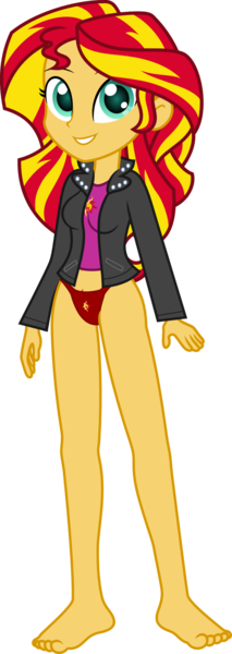 Size: 886x2500 | Tagged: suggestive, artist:salemcat, derpibooru import, edit, editor:slayerbvc, vector edit, sunset shimmer, equestria girls, alternative cutie mark placement, barefoot, breasts, clothes, crotchmark, cutie mark underwear, feet, female, panties, red underwear, simple background, solo, solo female, transparent background, underwear, vector
