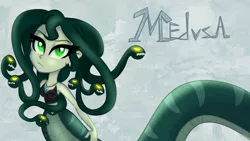 Size: 1280x720 | Tagged: safe, artist:wubcakeva, derpibooru import, gorgon, medusa, equestria girls, clothes, equestria girls-ified, female, solo