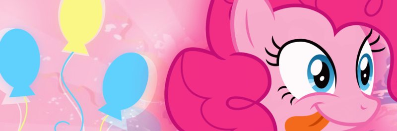 Size: 4249x1402 | Tagged: safe, artist:dnastudiobrony, derpibooru import, pinkie pie, pony, solo, tongue out, wallpaper