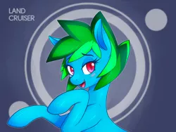 Size: 2000x1500 | Tagged: safe, artist:elastiboy, artist:xrossolaris, derpibooru import, oc, oc:land cruiser, unofficial characters only, earth pony, pony, blushing, bust, color, cute, digital art, female, lidded eyes, looking at you, solo