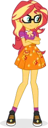 Size: 2404x6388 | Tagged: safe, artist:punzil504, derpibooru import, sci-twi, sunset shimmer, twilight sparkle, equestria girls, equestria girls series, absurd resolution, adorkable, alternate universe, clothes, clothes swap, crossed arms, cute, dork, female, fusion, glasses, shimmerbetes, shoes, simple background, skirt, sneakers, socks, solo, sunspecs shimmer, transparent background