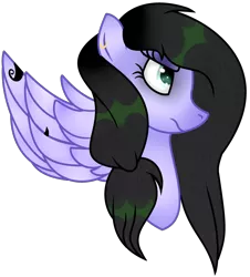 Size: 3045x3368 | Tagged: safe, artist:bluemoonbluepony, derpibooru import, oc, oc:dark light, unofficial characters only, pegasus, pony, bust, female, high res, mare, portrait, simple background, solo, traditional art, transparent background