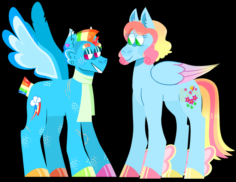 Size: 3875x3000 | Tagged: artist:webkore, derpibooru import, female, g3, g3 to g4, generation leap, lesbian, rainbow dash, safe, shipping, thistledash, thistle whistle