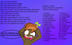 Size: 1280x800 | Tagged: adagio dazzle, a.k. yearling, apple fritter, aria blaze, artist:reddcoal, big macintosh, birthday game, bon bon, button mash, changeling, cheerilee, coloratura, countess coloratura, derpibooru import, diamond dog, discord, exploitable meme, fleetfoot, garble, limestone pie, little strongheart, lucky clover, lyra heartstrings, marble pie, meme, octavia melody, pacific glow, pharynx, prince blueblood, princess ember, quibble pants, safe, sonata dusk, spitfire, starlight glimmer, sugar belle, sweetie drops, text, thorax, trixie, zecora