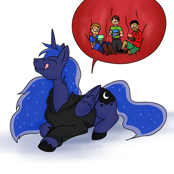 Size: 1200x1200 | Tagged: questionable, artist:autismo555, artist:autismo555-2, artist:lycovore, artist:mraquino, derpibooru import, princess luna, human, pony, gamer luna, 3ds, clothes, fetish, gamer artemis, giant pony, hoodie, human prey, inside, internal, lunapred, macro, macro/micro, male, micro, multiple prey, nintendo ds, ponies eating humans, prince artemis, rule 63, stallion, stomach, tiny, unshorn fetlocks, vore, x-ray