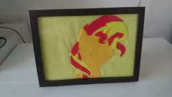 Size: 2048x1152 | Tagged: artist:kleinespika, craft, derpibooru import, merchandise, picture frame, safe, selfmade, sunset shimmer