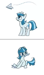 Size: 1974x3312 | Tagged: safe, artist:kovoranu, derpibooru import, oc, ponified, unofficial characters only, earth pony, pony, biting, comic, female, mare, paper airplane, roskomnadzor, simple background, solo, tail wag, telegram (software), white background