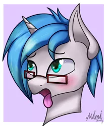 Size: 2400x2800 | Tagged: suggestive, artist:milkychocoberry, derpibooru import, oc, oc:proxyjack, unofficial characters only, bust, glasses, male, portrait, simple background, solo, stallion, tongue out