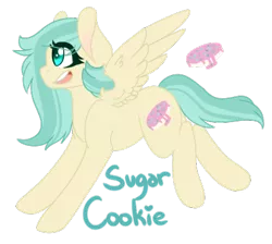 Size: 413x370 | Tagged: safe, artist:purecrazycreate, derpibooru import, oc, oc:sugar cookie, unofficial characters only, pegasus, pony, female, mare, offspring, parent:fluttershy, parent:thunderlane, parents:thundershy, simple background, solo, transparent background