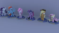 Size: 1920x1080 | Tagged: safe, artist:fireryd3r, derpibooru import, applejack, fluttershy, pinkie pie, rainbow dash, rarity, twilight sparkle, earth pony, pegasus, pony, unicorn, fallout equestria, fanfic, 3d, book, fallout, fanfic art, female, figurine, hat, hooves, horn, mane six, mare, maya, ministry mares, ministry mares statuette, soul jars, statue, text