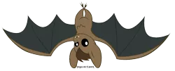 Size: 1000x403 | Tagged: animal, artist:dragonchaser123, bat, derpibooru import, may the best pet win, safe, signature, simple background, solo, spread wings, transparent background, upside down, vector, wings