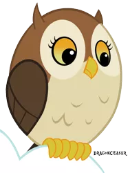 Size: 460x608 | Tagged: animal, artist:dragonchaser123, bird, cloud, derpibooru import, may the best pet win, on a cloud, owl, safe, signature, simple background, solo, standing on cloud, transparent background, vector