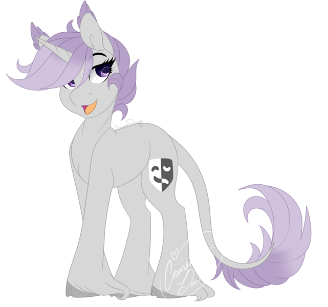 Size: 1024x959 | Tagged: safe, artist:jacobdawz, derpibooru import, oc, oc:thespia, unofficial characters only, classical unicorn, unicorn, alternate universe, cloven hooves, gift art, leonine tail, simple background, solo, transparent background, unshorn fetlocks