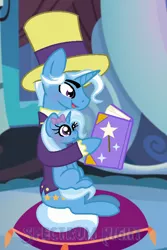 Size: 560x840 | Tagged: artist:spectrumnightyt, base used, book, derpibooru import, father and daughter, female, filly, filly trixie, grannies gone wild, jack pot, male, safe, trixie, younger