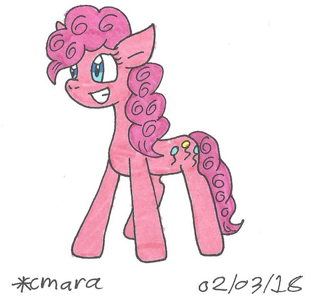 Size: 810x789 | Tagged: artist:cmara, derpibooru import, pinkie pie, safe, solo, traditional art