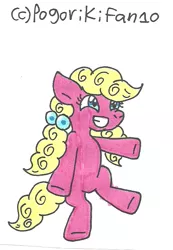 Size: 562x810 | Tagged: artist:cmara, derpibooru import, magical lesbian spawn, oc, offspring, parent:applejack, parent:pinkie pie, parents:applepie, safe, solo, traditional art, unofficial characters only