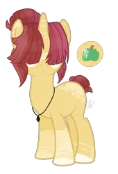 Size: 1365x2006 | Tagged: safe, artist:jaysey, derpibooru import, oc, oc:sunrise applespark, unofficial characters only, unicorn, base used, female, hair over eyes, jewelry, mare, necklace, offspring, parent swap au, parent:bright mac, parent:twilight velvet, parents:brightvelvet, simple background, solo, transparent background