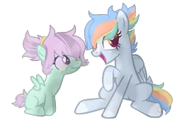 Size: 1100x818 | Tagged: safe, artist:jaysey, derpibooru import, oc, oc:speed scooter, unofficial characters only, pegasus, pony, base used, colored pupils, duo, female, filly, mare, offspring, parent swap au, parent:night light, parent:windy whistles, parents:windylight, simple background, transparent background