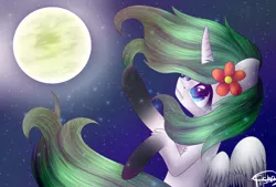 Size: 4000x2700 | Tagged: alicorn, alicorn oc, artist:tisha, derpibooru import, female, flower, flower in hair, gradient hooves, oc, oc:princess margarita, safe, unofficial characters only