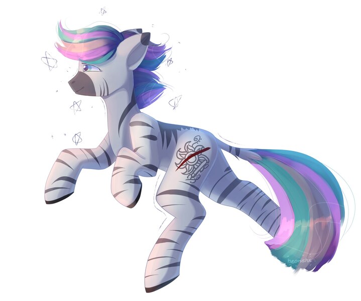 Size: 2245x1873 | Tagged: artist:neonishe, derpibooru import, oc, oc:unise, safe, simple background, solo, unofficial characters only, white background, zebra, zebra oc