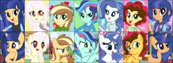 Size: 3042x1108 | Tagged: safe, artist:velveagicsentryyt, derpibooru import, oc, oc:apple pie, oc:destiny, oc:galaxy swirls, oc:party pie, oc:rainbow blitzes, oc:sky city, oc:velvet sentry, unofficial characters only, earth pony, hybrid, pegasus, pony, unicorn, equestria girls, base used, female, food, heterochromia, interspecies offspring, offspring, parent:applejack, parent:caramel, parent:cheese sandwich, parent:discord, parent:fancypants, parent:flash sentry, parent:fluttershy, parent:pinkie pie, parent:rainbow dash, parent:rarity, parent:soarin', parent:twilight sparkle, parents:carajack, parents:cheesepie, parents:discoshy, parents:flashlight, parents:raripants, parents:soarindash, sandwich