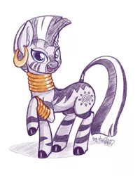 Size: 1280x1600 | Tagged: artist:dsp2003, colored sketch, cute, derpibooru import, digital art, female, looking at you, mare, open mouth, raised hoof, safe, simple background, sketch, solo, white background, zebra, zecora, zecorable
