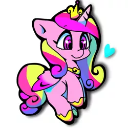 Size: 768x768 | Tagged: safe, artist:asg, derpibooru import, princess cadance, alicorn, pony, cute, cutedance, female, heart, looking at you, mare, simple background, solo, white background