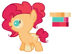 Size: 851x629 | Tagged: safe, artist:zafara1222, derpibooru import, oc, oc:apple butter, unofficial characters only, earth pony, pony, baby, baby pony, female, filly, offspring, parent:apple bloom, parent:pipsqueak, parents:pipbloom, showcase, simple background, solo, transparent background