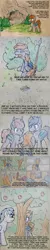 Size: 1500x7486 | Tagged: safe, artist:moemneop, derpibooru import, oc, oc:kami, oc:lukida, unofficial characters only, bat pony, appleloosa, apple tree, cave, comic, female, filly, forest, lukami, mare, spear, traditional art, tree, weapon