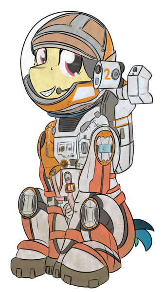 Size: 620x1112 | Tagged: ares 3, artist:kamithepony, astronaut, derpibooru import, mark watney, oc, oc:apogee, safe, simple background, solo, spacesuit, the martian, transparent background, unofficial characters only