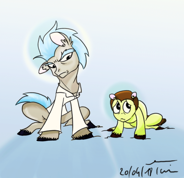 Size: 2120x2051 | Tagged: safe, artist:falloutmuse, derpibooru import, pony morty, pony rick, ponified, earth pony, pony, grannies gone wild, duo, morty smith, rick and morty, rick sanchez